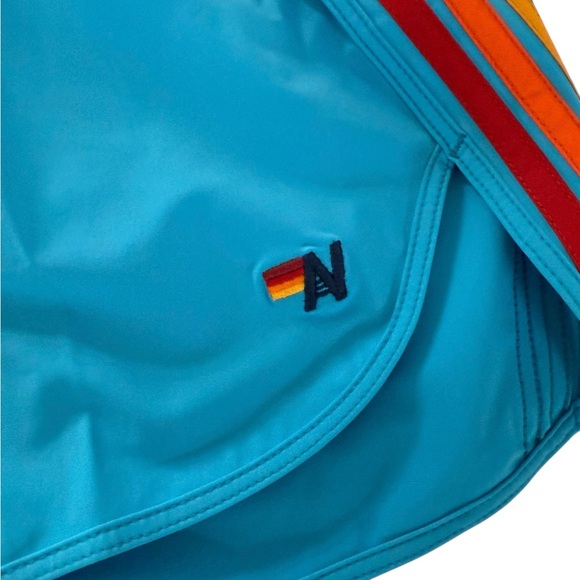 Women’s Aviator Nation blue and rainbow board shorts sz S. New. - Picture 3 of 5